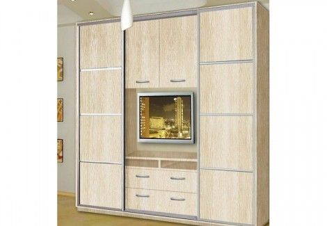 Шкаф-купе с нишей под ТV «Камелот»  КН21 210*55*220 см