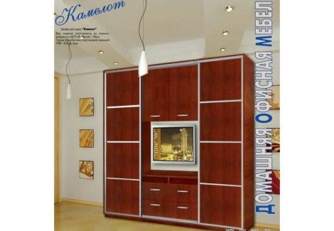 Шкаф-купе с нишей под ТV «Камелот»  КН21 210*55*220 см