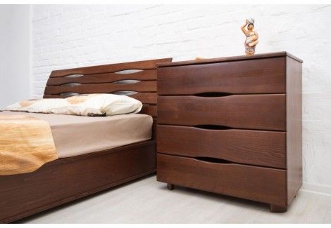Кровать двуспальная «Марита New» из массива Бука  (Олимп)